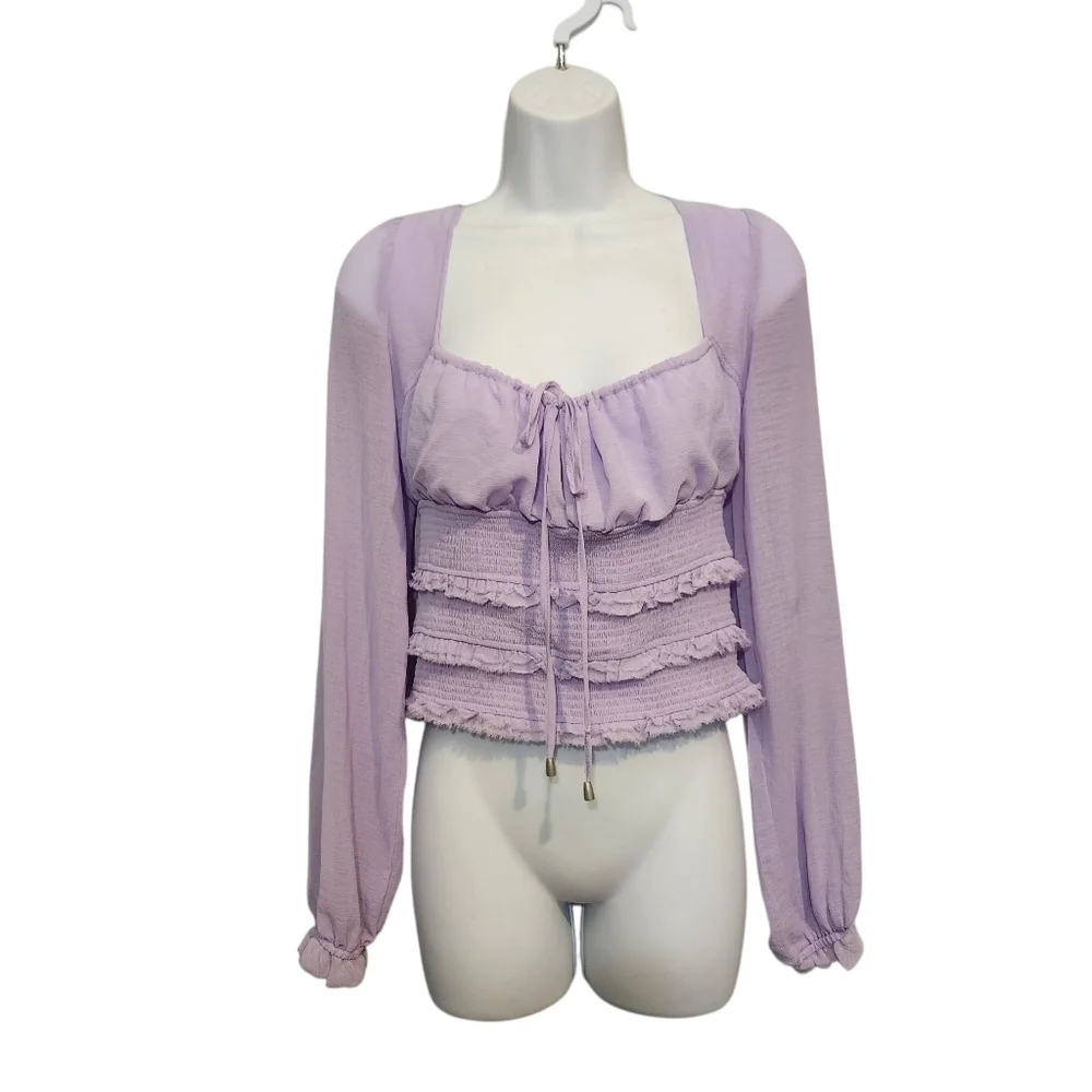 FREE PEOPLE SOLID LOLITA TOP PURPLE SZ XS